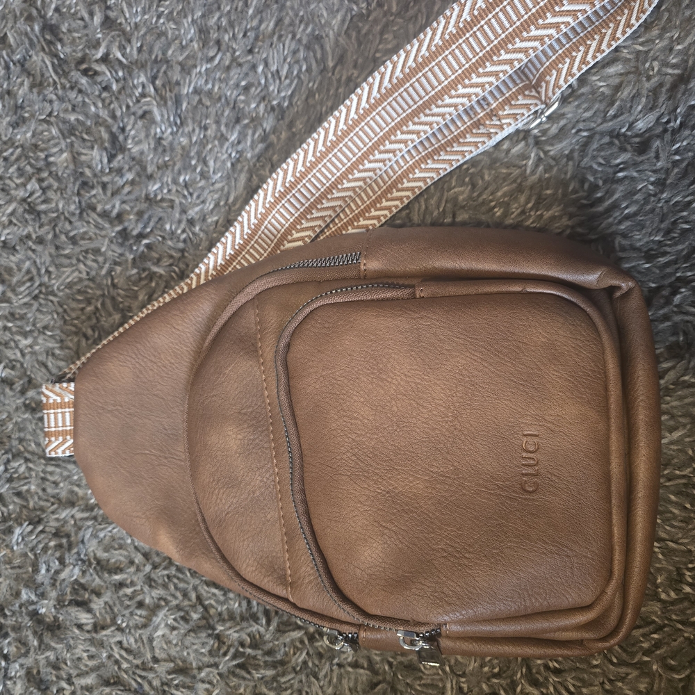 Brown Belt Bag with Minimalist Design